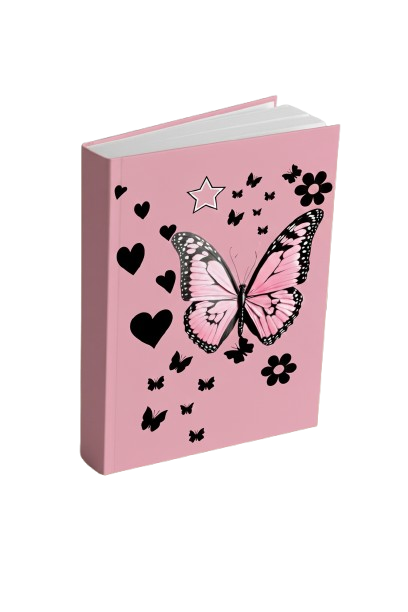 Daily journal for women pink & black design