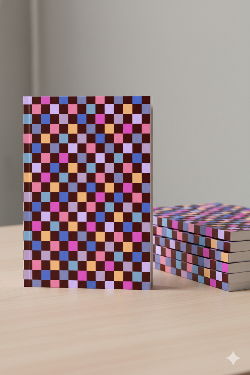 Checkered multicolor design journal