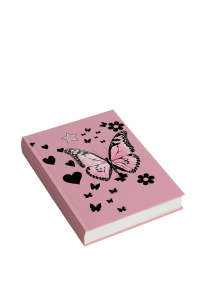 Daily journal for women pink & black design