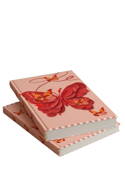 Red butterfly design journal
